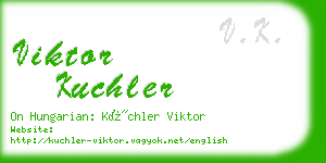 viktor kuchler business card